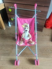 Children's Pink Folding Baby Doll Stroller Toy. Excellent Condition. Cute toy