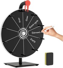 Spin the Wheel with Stand - Portable Fortune Spinning Prize Wheel with Dry-eras
