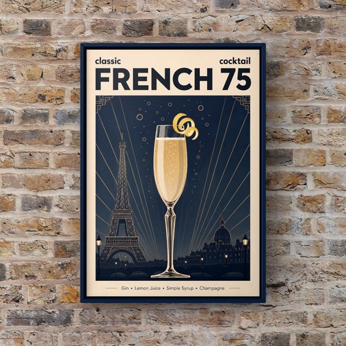 Art deco classic cocktail - a4,