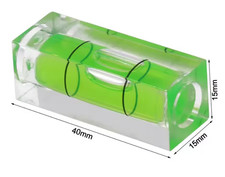 Mini Spirit Level 40mm x 15mm Bubble Square