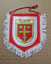 Vintage 1970s NOTTINGHAM FOREST F.C. supporters double-sided tasseled pennant