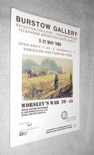 WORSLEY'S WAR 39-45. BURSTOW GALLERY 1995 ART EXHIBITION CATALOGUE. JOHN WORSLEY