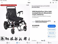 Mobility plus Motorised Instant Split Wheelchair