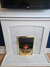 Electric fireplace suite used
