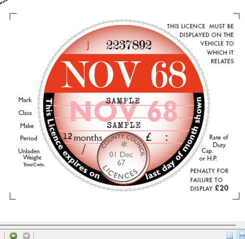 Reproduction tax disk vintage - tax,