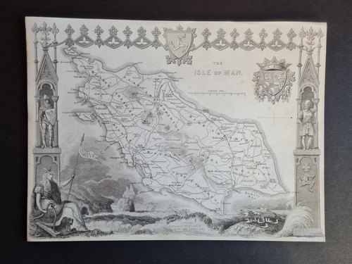 Antique 1848 map isle of - 1848,