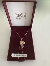 9ct Gold Dolphin Charm Pendant