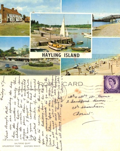 Vintage postcard hayling - vintage,