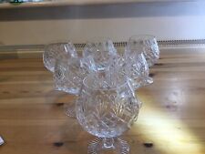 6 Vintage Cut Glass Lead