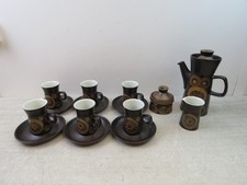 Vintage Mid-Century Denby Arabesque 15 Piece Coffee Set