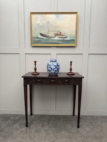 Antique mahogany console - mahogany,