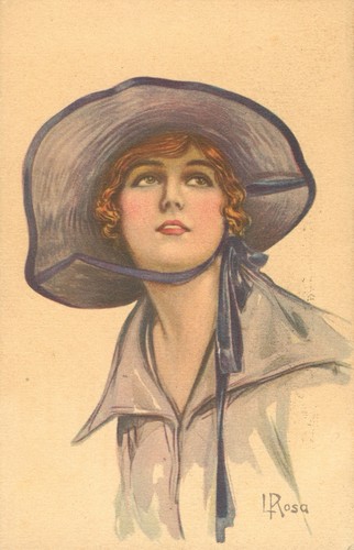 Glamour art deco lady - glamour, hat