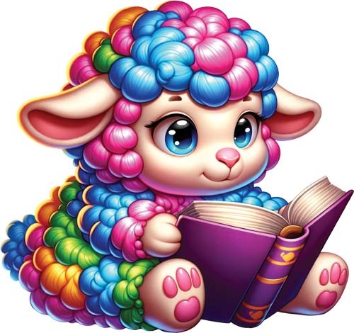 Colourful baby sheep - baby,