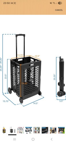 Folding shopping trolley cart - shopping,
