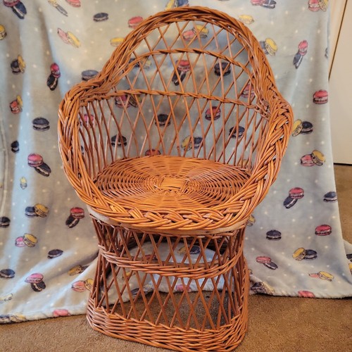 Vintage child wicker - vintage, chair