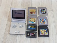 Nintendo GBA Game Boy Advance SP - Silver And Games Bundle