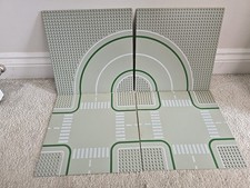 Vintage Rare 1980s Lego 32x32 Grey Road Base Plate Bundle Crossroads, Curves 