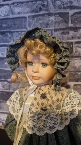 Vintage porcelain doll - vintage, 16"