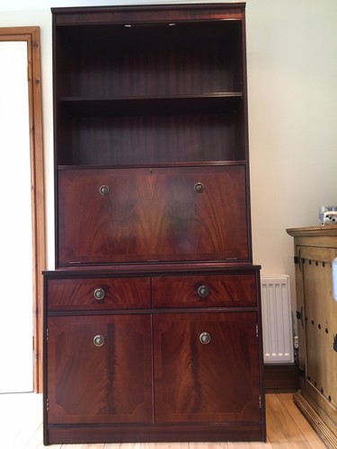 Mahogany display cabinet - mahogany,