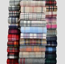 New Scottish 100% Lambswool of Scotland Scarf Tartan Check Wool Scarves