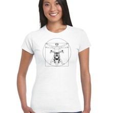 Vitruvian Biker Womens Funny