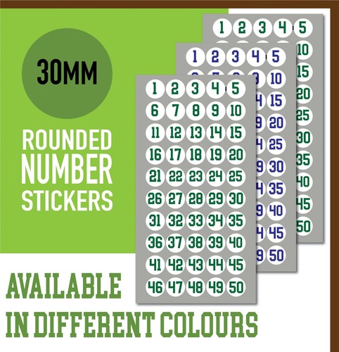 Numbers circle stickers - numbers,