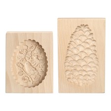 2pcs Wooden Cookie Mould
