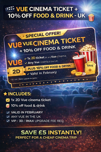 Vue cinema ticket - cinema,