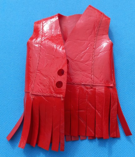 Vintage 1970s waistcoat vinyl - 1970s,