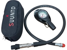 Suunto SM-36 Pressure Gauge Scuba Diving Equipment with Hose and Case