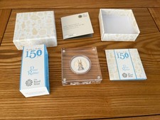 2016 Peter Rabbit Silver Proof Colour 50p The Royal Mint with COA boxed 