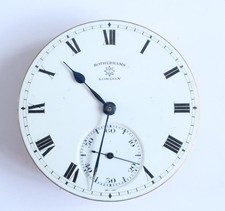 Antique Gents  pocket watch movement Rotherhams London