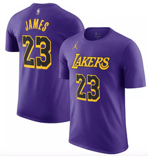 Los Angeles Lakers T-Shirt (Size 14-16y) Jordan LeBron James Statement Top - New