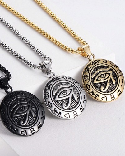 Gold ankh pendant necklace - gold,