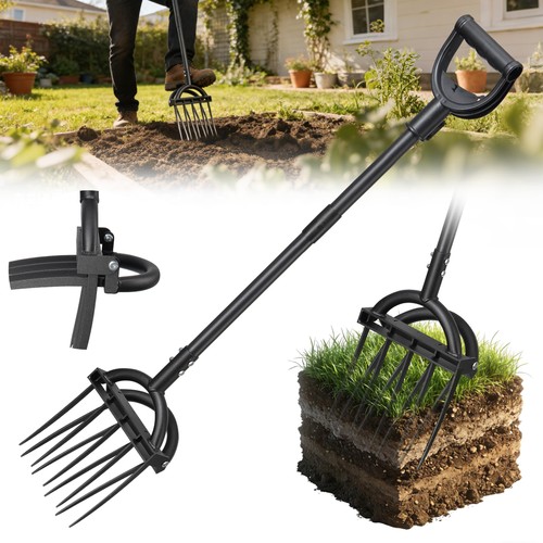 Broad fork garden tool - fork, tool,