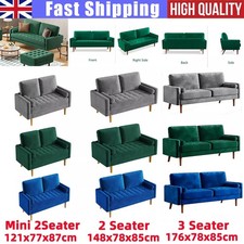 2 Seater Velvet Sofa with 2