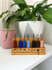 Vintage 1980s Czech Wooden Abacus Counting Frame. TOFA Semily. Montessori style