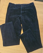 Charles Tyrwhitt Slim Fit Mens Blue Cord Trousers 32W 30L 100% Cotton
