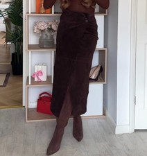 ZARA : 100% Leather Wrap Midi