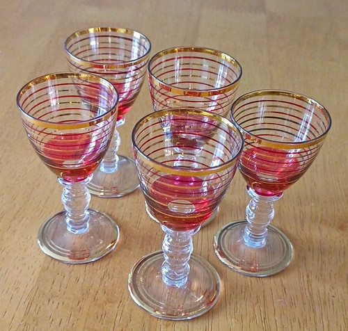Set stemmed shot sherry - set, 5