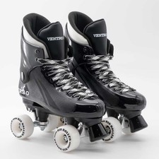 Ventro Pro Turbo Quad Roller Skates, Turbo 33 Style - White Rio Coaster Wheels