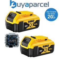 Dewalt DCB184 5.0ah 18v XR Lithium Ion Li-Ion Battery Twin Pack - LED Indicator