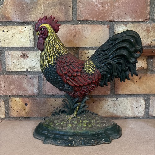 Vintage cast iron door stop - iron,