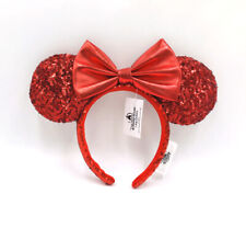 Disney Parks 2020 Minnie Ears Mickey Mouse Redd Pirate Red Sequin Bow Headband
