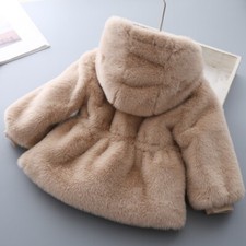 Baby Kids Girls Faux Mink Fur