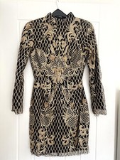 Black & Gold Sequin Lace Party