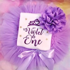 First 1st Birthday Outfit Party Dress Cake Smash Tutu Knickers Age 1 One Gift 