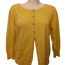 ladies cardigan lemon cotton 3/4 sleeves