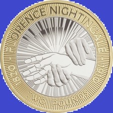 £2 Coin. FLORENCE NIGHTINGALE CENTENARY OF DEATH 2010 TWO POUND COIN BUNC.