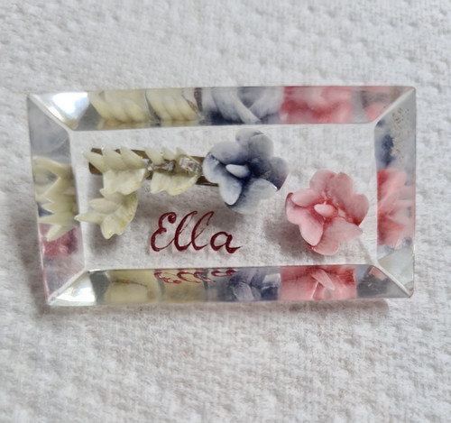 Vintage lucite brooch with - vintage,
